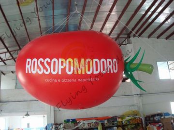 4m Long Plum Tomato Shaped Balloons For Haning / Pop Display / Event Show